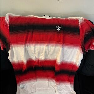 LrG red and black striped tee XL